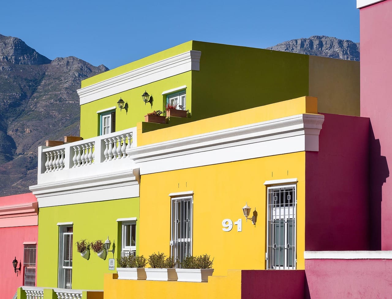 The painted houses of the Bo-Kaap.